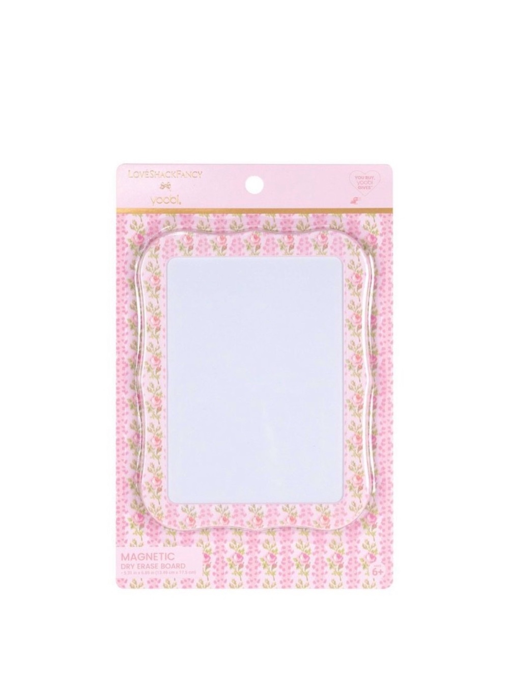 LoveShackFancy × Target - Blooming Heirloom Dry Erase Board Strawberry Macaroon